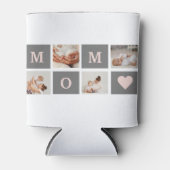 コラージュモダンフォト最高のモマピンクとグレーのギフト 缶クーラー (正面)