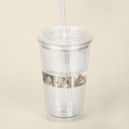 コラージュモダンフォト&ハッピーファーザーズの日のギフ最高のト アクリルタンブラー