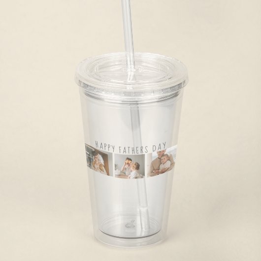 コラージュモダンフォト&ハッピーファーザーズの日のギフ最高のト アクリルタンブラー