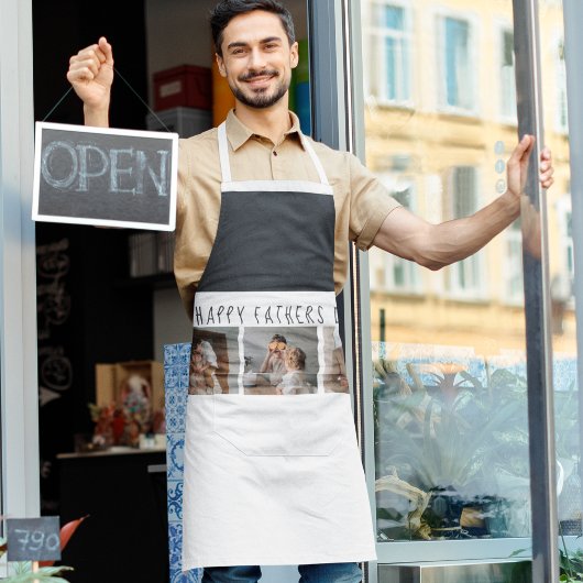 コラージュモダンフォト&ハッピーファーザーズの日のギフ最高のト エプロン