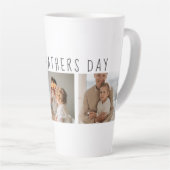 コラージュモダンフォト&ハッピーファーザーズの日のギフ最高のト カフェラテマグ (右アングル)