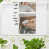 コラージュモダンフォト&ハッピーファーザーズの日のギフ最高のト キッチンタオル (折り畳み)