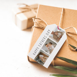 コラージュモダンフォト&ハッピーファーザーズの日のギフ最高のト ギフトタグ