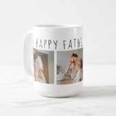 コラージュモダンフォト&ハッピーファーザーズの日のギフ最高のト コーヒーマグカップ (正面左)