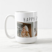 コラージュモダンフォト&ハッピーファーザーズの日のギフ最高のト コーヒーマグカップ (左)