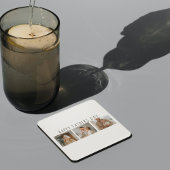 コラージュモダンフォト&ハッピーファーザーズの日のギフ最高のト スクエアペーパーコースター