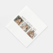 コラージュモダンフォト&ハッピーファーザーズの日のギフ最高のト スタンダードランチョンナプキン (角)