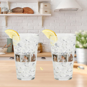 コラージュモダンフォト&ハッピーファーザーズの日のギフ最高のト タンブラーグラス