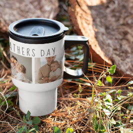 コラージュモダンフォト&ハッピーファーザーズの日のギフ最高のト トラベルマグ