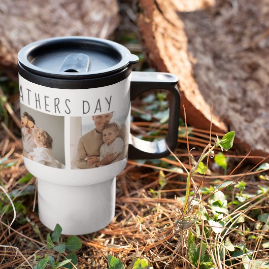 コラージュモダンフォト&ハッピーファーザーズの日のギフ最高のト トラベルマグ