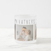 コラージュモダンフォト&ハッピーファーザーズの日のギフ最高のト フロストグラスマグカップ (中央)