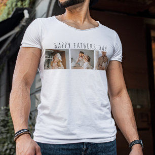 コラージュモダンフォト&ハッピーファーザーズの日のギフ最高のト Tシャツ