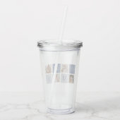 コラージュモダンフォト&ブルーハッピーファーザーズ・デイギフト アクリルタンブラー (裏面)