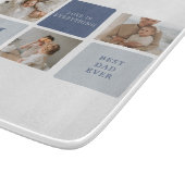 コラージュモダンフォト&ブルーハッピーファーザーズ・デイギフト カッティングボード (角)