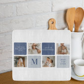 コラージュモダンフォト&ブルーハッピーファーザーズ・デイギフト カッティングボード