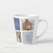 コラージュモダンフォト&ブルーハッピーファーザーズ・デイギフト カフェラテマグ (右)