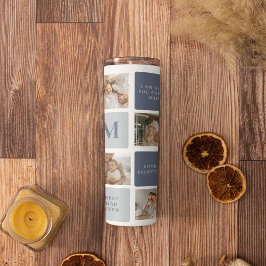 コラージュモダンフォト&ブルーハッピーファーザーズ・デイギフト タンブラー