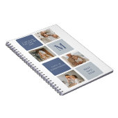 コラージュモダンフォト&ブルーハッピーファーザーズ・デイギフト ノートブック (右側)