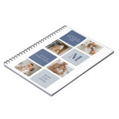 コラージュモダンフォト&ブルーハッピーファーザーズ・デイギフト ノートブック (左側)