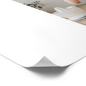 コラージュモダンフォト&ブルーハッピーファーザーズ・デイギフト ポスター (角)