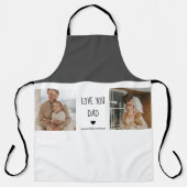 コラージュモダンフォト&ラブユーパパギフト エプロン (正面)