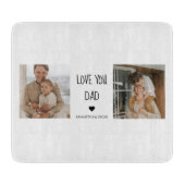 コラージュモダンフォト&ラブユーパパギフト カッティングボード (正面)