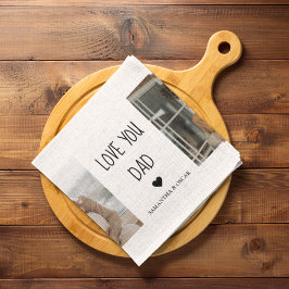 コラージュモダンフォト&ラブユーパパギフト キッチンタオル