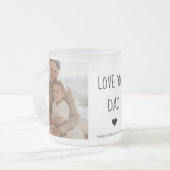 コラージュモダンフォト&ラブユーパパギフト フロストグラスマグカップ (正面左)