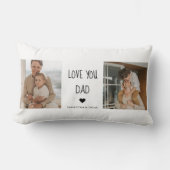 コラージュモダンフォト&ラブユーパパギフト ランバークッション (正面)