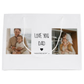 コラージュモダンフォト&ラブユーパパギフト ラージペーパーバッグ (正面)