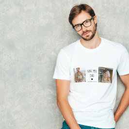 コラージュモダンフォト&ラブユーパパギフト Tシャツ