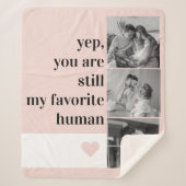 コラージュモダンフォト&ロマンチックな素敵な引用文ギフト シェルパブランケット (正面)