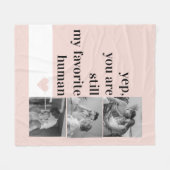 コラージュモダンフォト&ロマンチックな素敵な引用文ギフト フリースブランケット (正面(横))