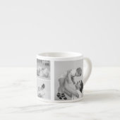 コラージュモダンフォト&文字赤いハートマザーギフト エスプレッソカップ (正面右)