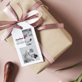 コラージュモダンフォト&文字赤いハートマザーギフト ギフトタグ