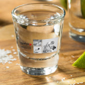 コラージュモダンフォト&文字赤いハートマザーギフト ショットグラス