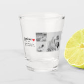 コラージュモダンフォト&文字赤いハートマザーギフト ショットグラス (正面)