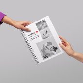 コラージュモダンフォト&文字赤いハートマザーギフト ノートブック