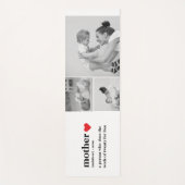 コラージュモダンフォト&文字赤いハートマザーギフト ヨガマット (正面)