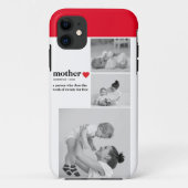 コラージュモダンフォト&文字赤いハートマザーギフト Case-Mate iPhoneケース (裏面)