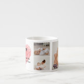 コラージュモダンフォト&赤いハートマザーギフト エスプレッソカップ (正面)