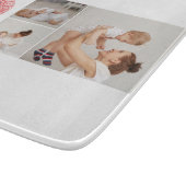 コラージュモダンフォト&赤いハートマザーギフト カッティングボード (角)