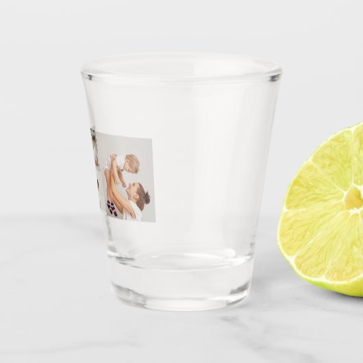 コラージュモダンフォト&赤いハートマザーギフト ショットグラス (右)