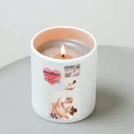 コラージュモダンフォト&赤いハートマザーギフト スクエアシール