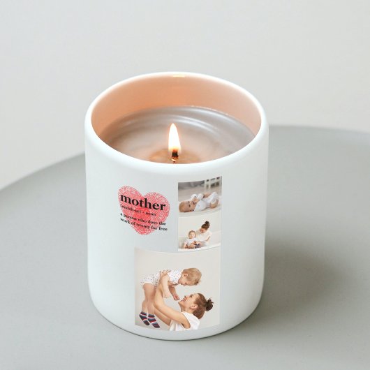 コラージュモダンフォト&赤いハートマザーギフト スクエアシール