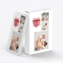 コラージュモダンフォト&赤いハートマザーギフト トランプ