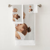 コラージュモダンフォト&赤いハートマザーギフト バスタオルセット (インサイチュ)