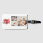 コラージュモダンフォト&赤いハートマザーギフト ラゲッジタグ (正面横)