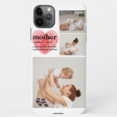 コラージュモダンフォト&赤いハートマザーギフト iPhoneケース (裏面)