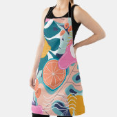 コラージュモダンフローラのシームレスなパターン。外モダン出 エプロン (インサイチュ)